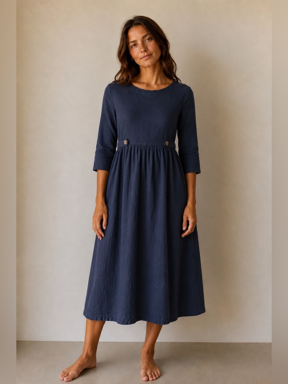 Vintage Click 100% linen dress. Small.